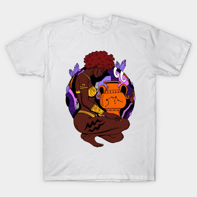 Aquarius Beauty Nubian Edition T-Shirt by kenallouis